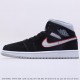 Air Jordan 1 Mid Black Grey Red 554724-060