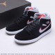 Air Jordan 1 Mid Black Grey Red 554724-060