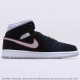 Air Jordan 1 Mid Black Grey Red 554724-060