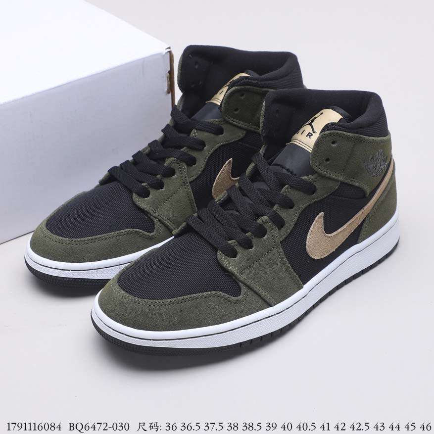 Air Jordan 1 Mid Olive Green BQ6472-030