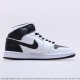 Air Jordan 1 Mid White Black Red BQ6472-101