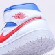 Air Jordan 1 Mid White Red Royal Blue BQ6472-164