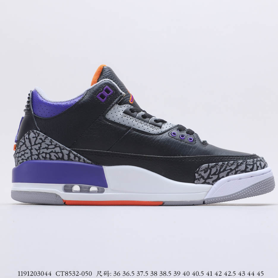 Air Jordan 3 Retro Black Court Purple - CT8532-050