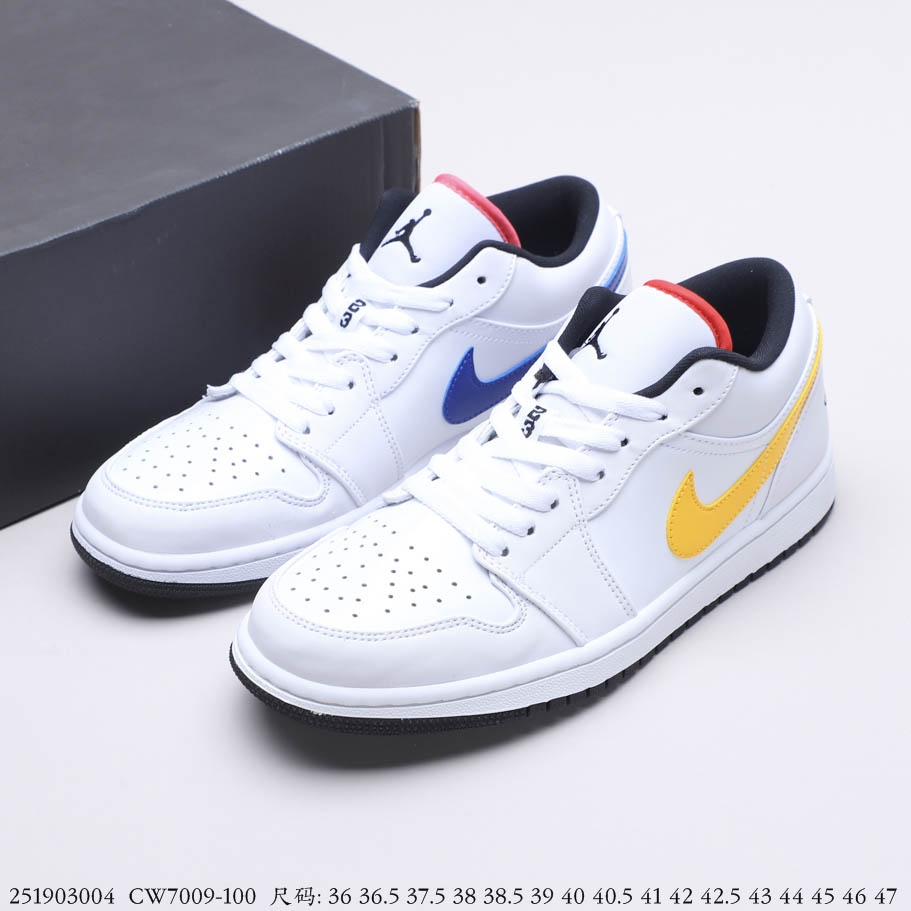 Air Jordan 1 Low White Multi-Color CW7009-100