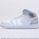 Air Jordan 1 Mid 'Swoosh Logo Grey Camo DC9035 10036