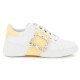 Roger Vivier Skate Strass leather sneakers Crystal Buckle White Yellow