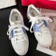 Roger Vivier Skate Strass leather sneakers Crystal Buckle White Blue