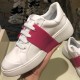 Roger Vivier Skate Lacquered Buckle leather Sneakers Burgundy