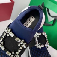 Roger Vivier Run Strass Crystal Buckle Run Sneakers in Technical Fabrics