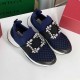 Roger Vivier Run Strass Crystal Buckle Run Sneakers in Technical Fabrics