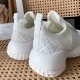 Roger Vivier Run Strass Lacquered Buckle Run Sneakers in Technical Fabrics White