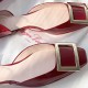 Roger Vivier Trompette D'Orsay leather ballet flats red