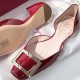 Roger Vivier Trompette D'Orsay leather ballet flats red