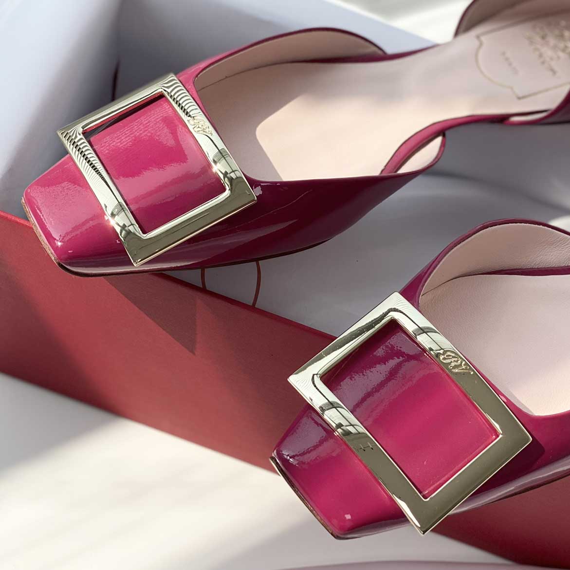 Roger Vivier Trompette D'Orsay leather ballet flats