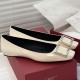 Roger Vivier Trompette Bellerine patent-leather ballet flats white