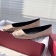 Roger Vivier Trompette Bellerine patent-leather ballet flats white