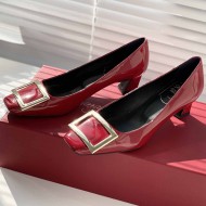 Roger Vivier Trompette 45mm patent leather pumps red