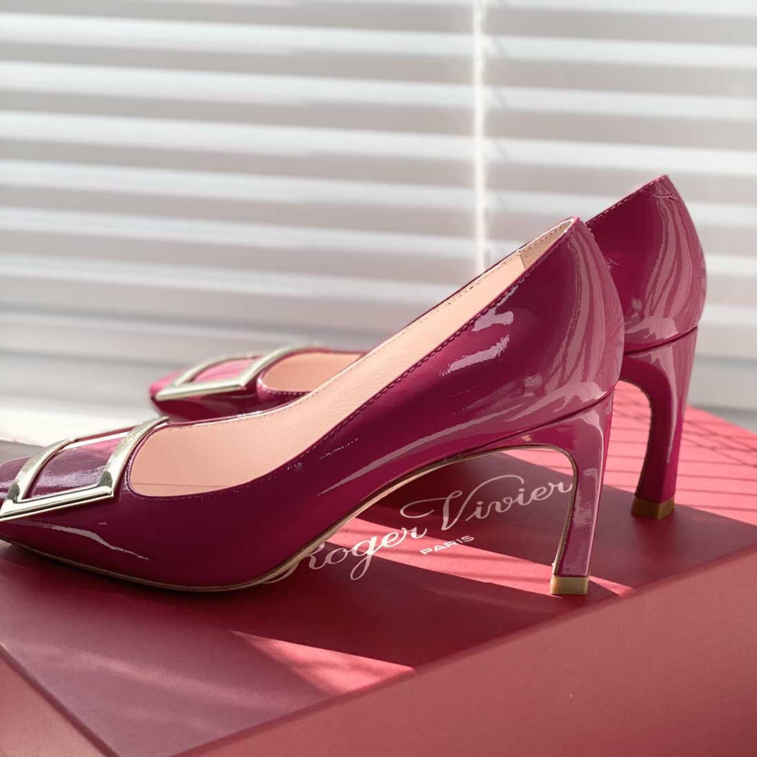 Roger Vivier Trompette 70mm patent leather pumps