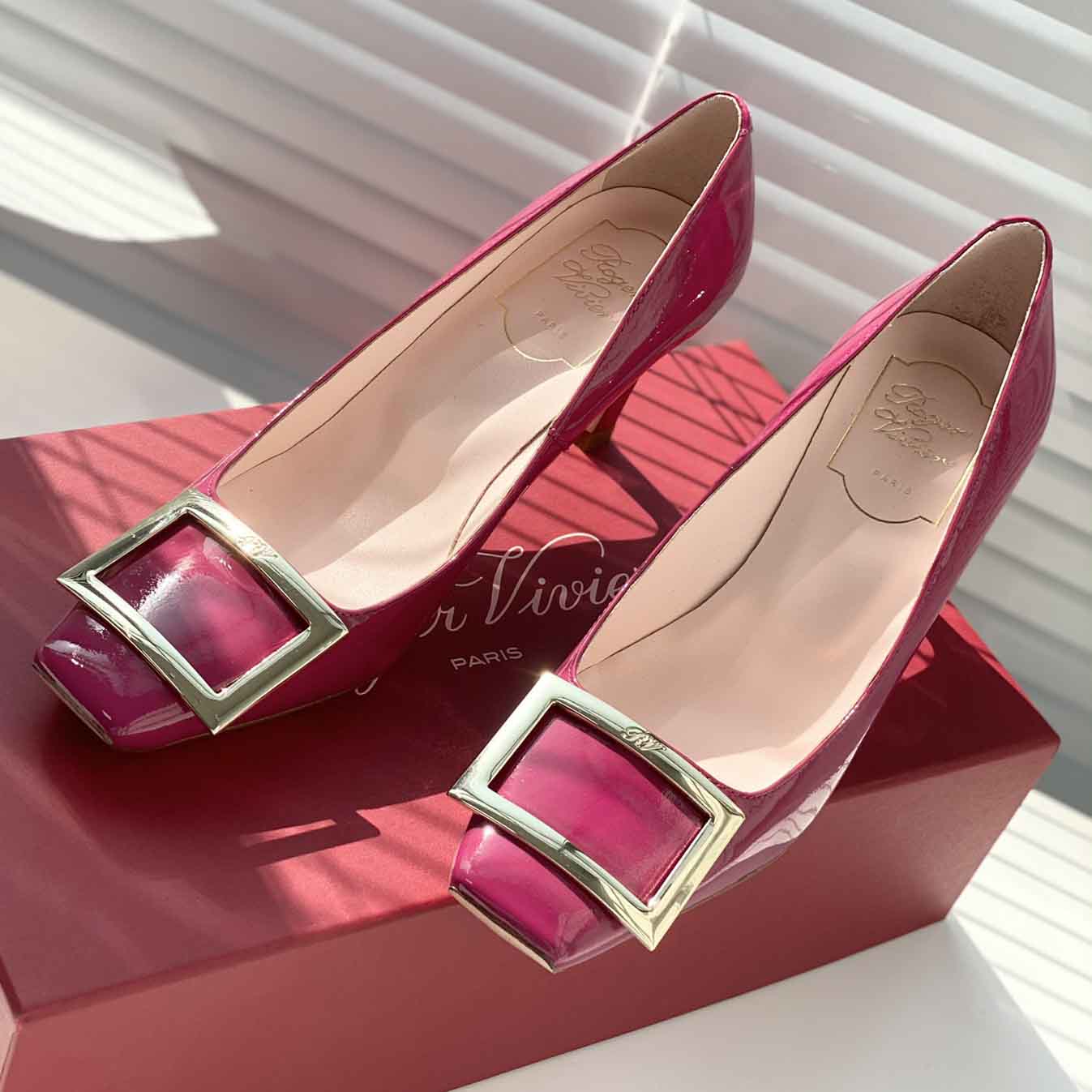 Roger Vivier Trompette 70mm patent leather pumps