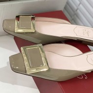 Roger Vivier Belle Vivier Metal Buckle 25 mm Mules in Patent Leather