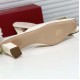 Roger Vivier Belle Vivier Metal Buckle 45 mm Mules in Patent Leather Off White