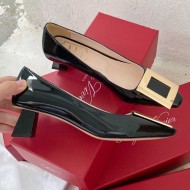 Roger Vivier Trompette 45mm patent leather pumps Black