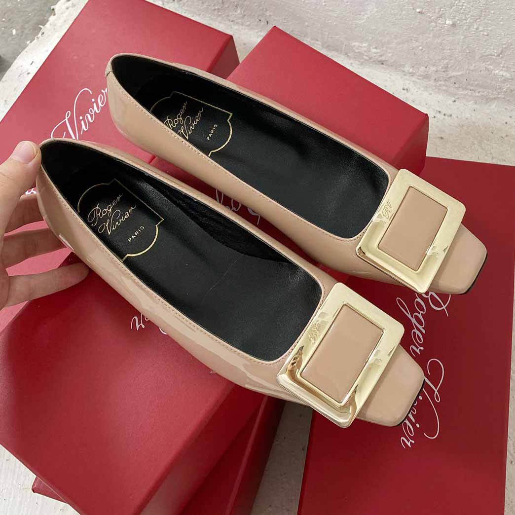 Roger Vivier Trompette Bellerine patent-leather ballet flats