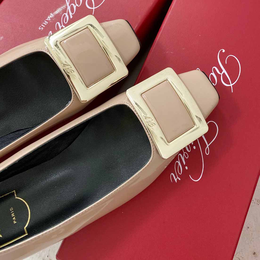 Roger Vivier Trompette Bellerine patent-leather ballet flats