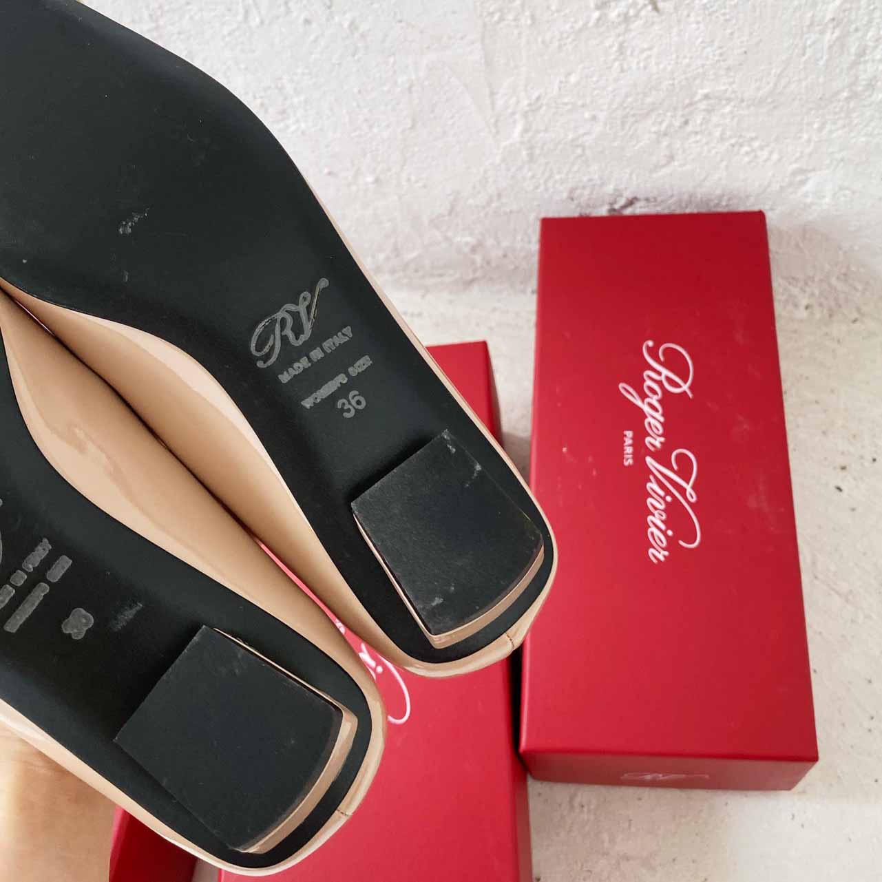 Roger Vivier Trompette Bellerine patent-leather ballet flats