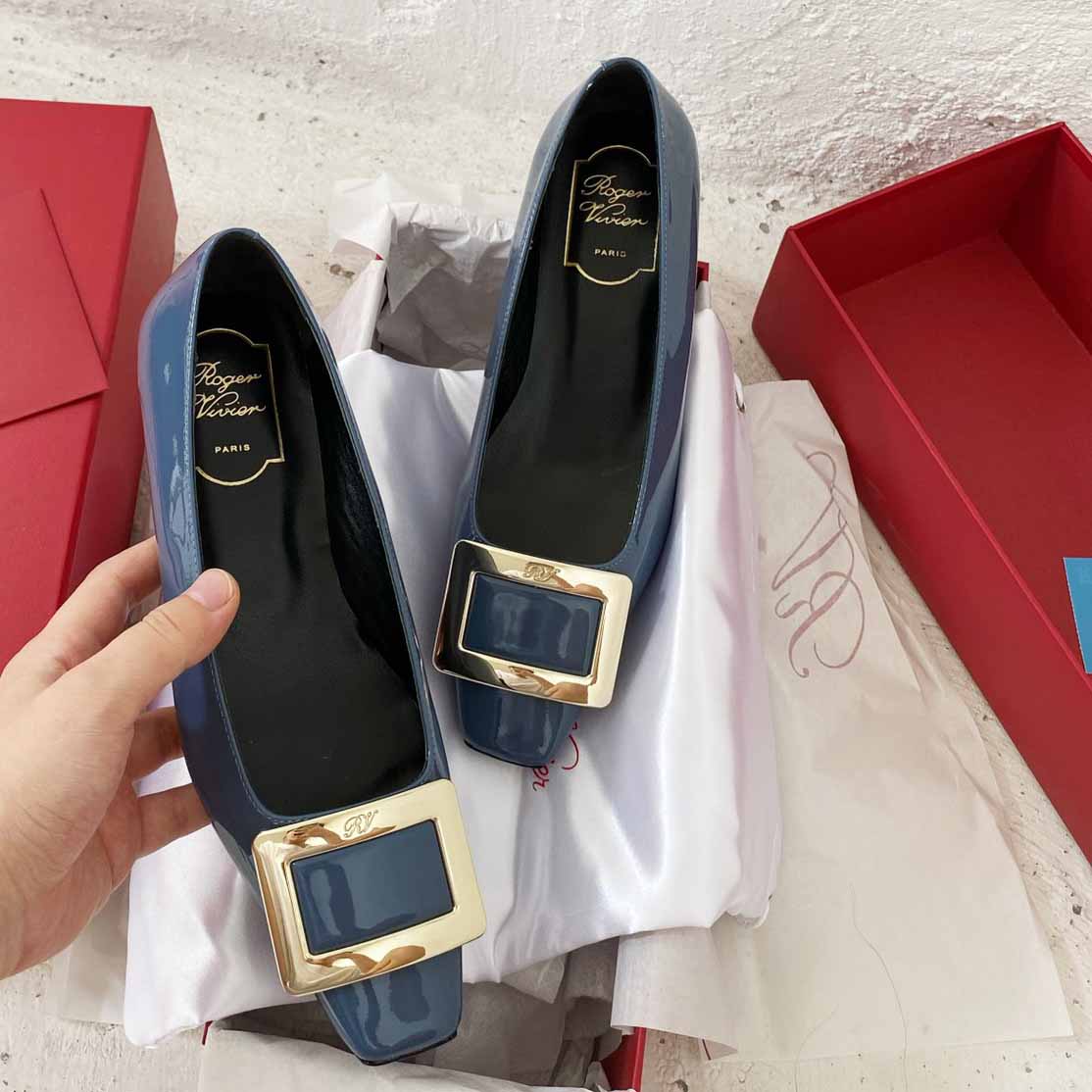 Roger Vivier Trompette Bellerine patent-leather ballet flats