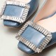 Roger Vivier Trompette Crystal Buckle Pumps in Leather