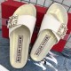 Roger Vivier Slidy Mini Broche leather sandals Mules White