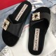 Roger Vivier Slidy Mini Broche leather sandals Mules Black