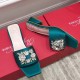 Roger Vivier  Bouquet Strass Satin Sandals Green