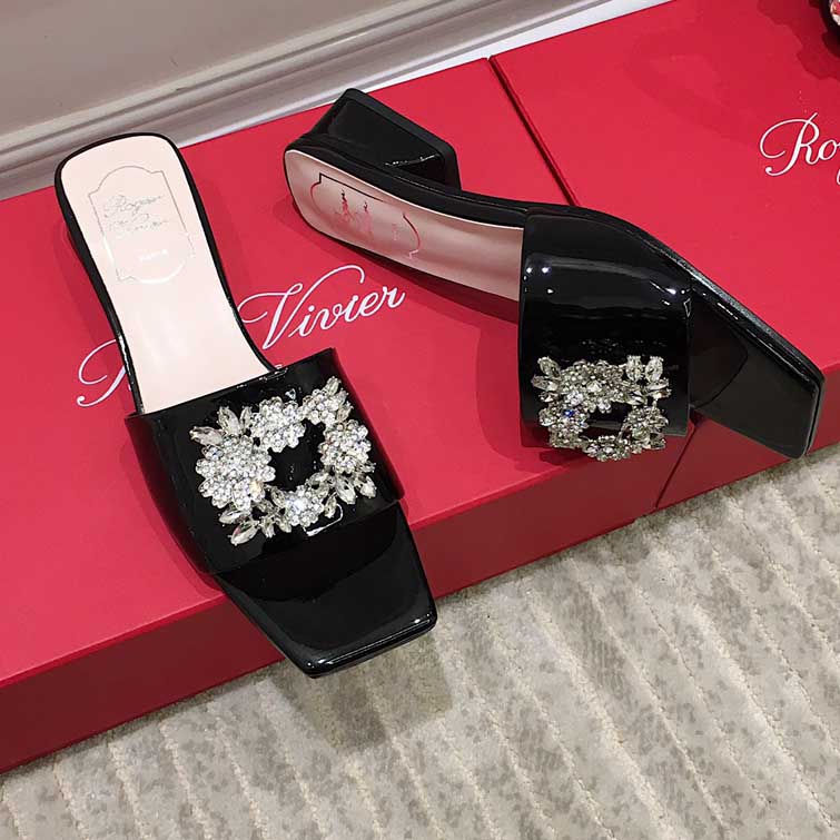 Roger Vivier  Bouquet Strass Satin Sandals