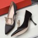 Roger Vivier Crystal Buckle Pumps in Satin