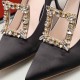 Roger Vivier Crystal Buckle Pumps in Satin