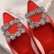 Roger Vivier Flower crystal-embellished satin pumps