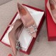 Roger Vivier Flower crystal-embellished satin pumps