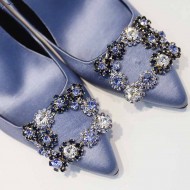 Roger Vivier Flower crystal-embellished satin pumps