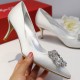 Roger Vivier Flower crystal-embellished satin pumps