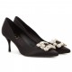 Roger Vivier Flower crystal-embellished satin pumps