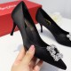 Roger Vivier Flower crystal-embellished satin pumps