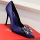 Roger Vivier Flower crystal-embellished satin pumps