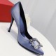 Roger Vivier Flower crystal-embellished satin pumps