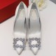 Roger Vivier Flower crystal-embellished satin pumps