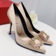 Roger Vivier Flower crystal-embellished satin pumps