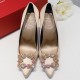 Roger Vivier Flower crystal-embellished satin pumps