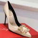 Roger Vivier Flower crystal-embellished satin pumps