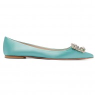 Roger Vivier Flower crystal-embellished satin flats